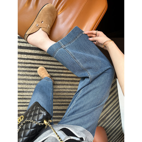 必入！口碑款~九分直筒牛仔裤女