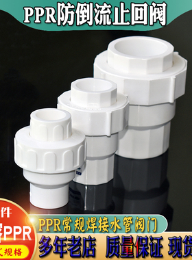水管防倒流逆止阀PPR焊接单向进水止回阀4分6分1寸2寸热熔回水阀