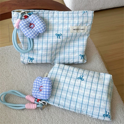 欣欣同款化妆包文具包笔袋收纳外出补妆包内胆包帆布洗漱包