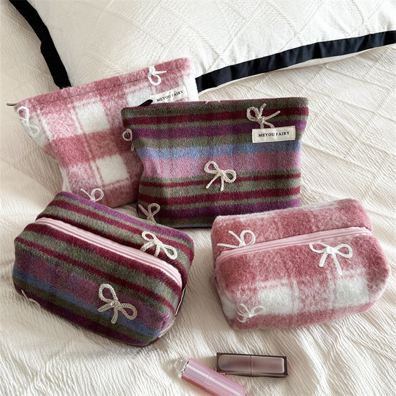 甜美蝴蝶结洗漱包便携大容量情人节送女友收纳包化妆包化妆品收纳,收纳整理,化妆包,淘宝优惠券,粉丝福利购,淘宝优惠卷