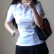 百搭透气短袖 女夏季 POLO衫 T恤运动制服狗皮皮jk 小谷