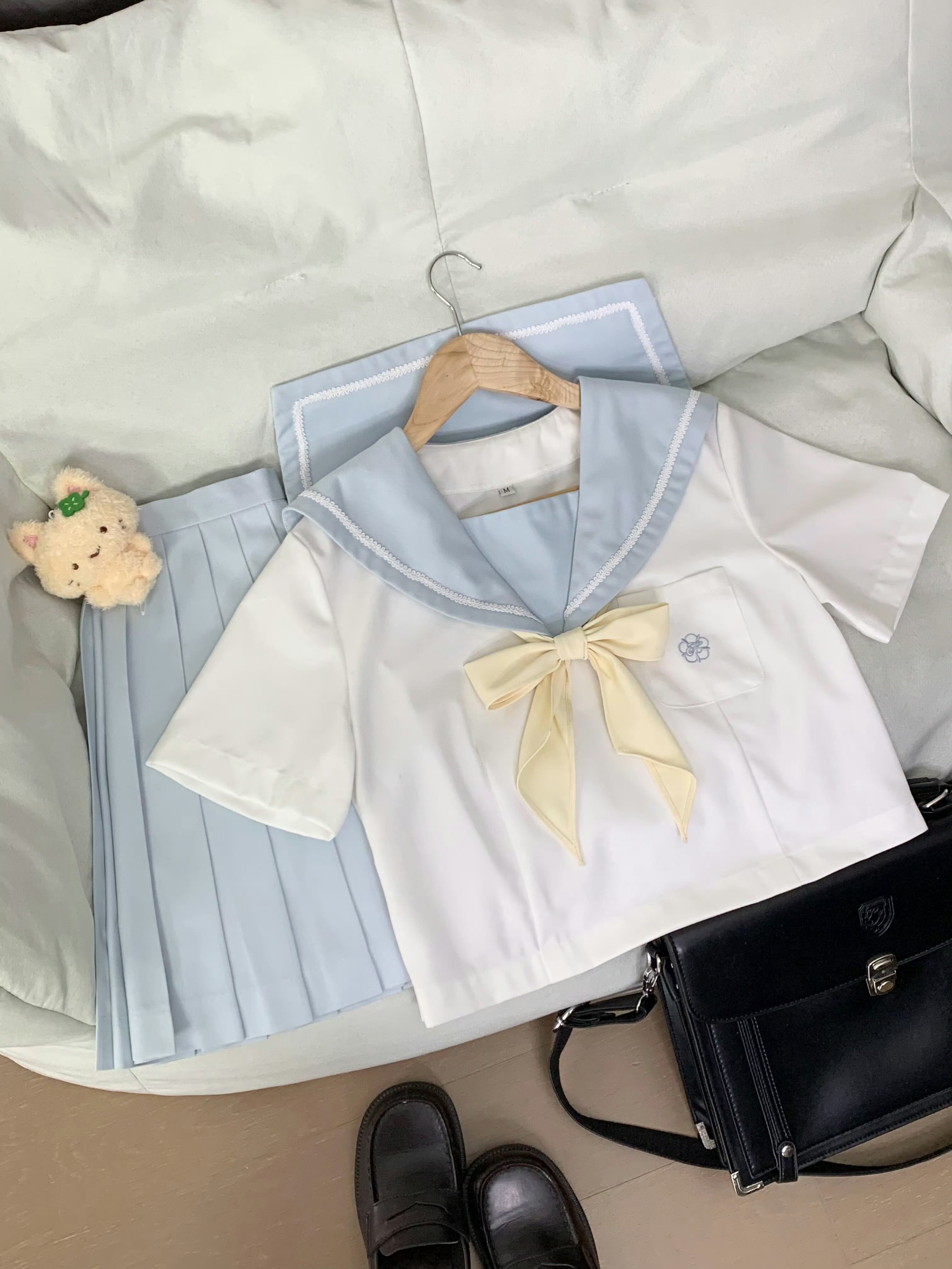 【新品预览】狗皮皮JK原创正版日系学院风百搭水手服套装