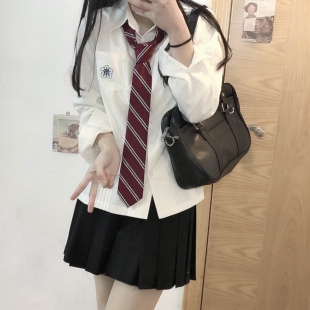 衬衫 长袖 春夏日系校供感jk制服狗皮皮 小岚中