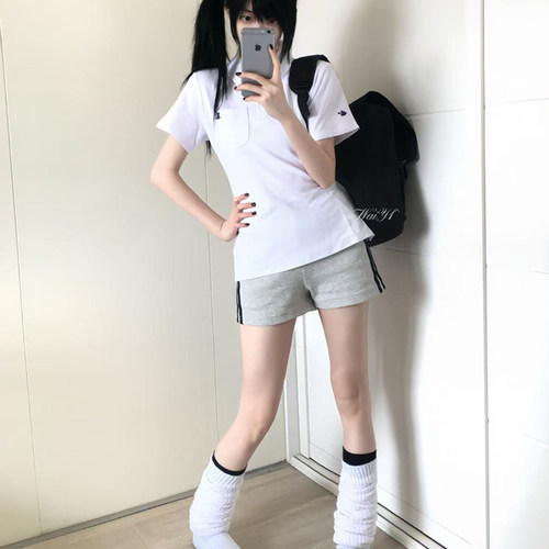 原创夏季基础款POLO衫短裤套装