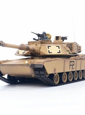 恒龙M1A2坦克3918-1电动2.4G遥控军事模型攀爬车可对战发射冒烟