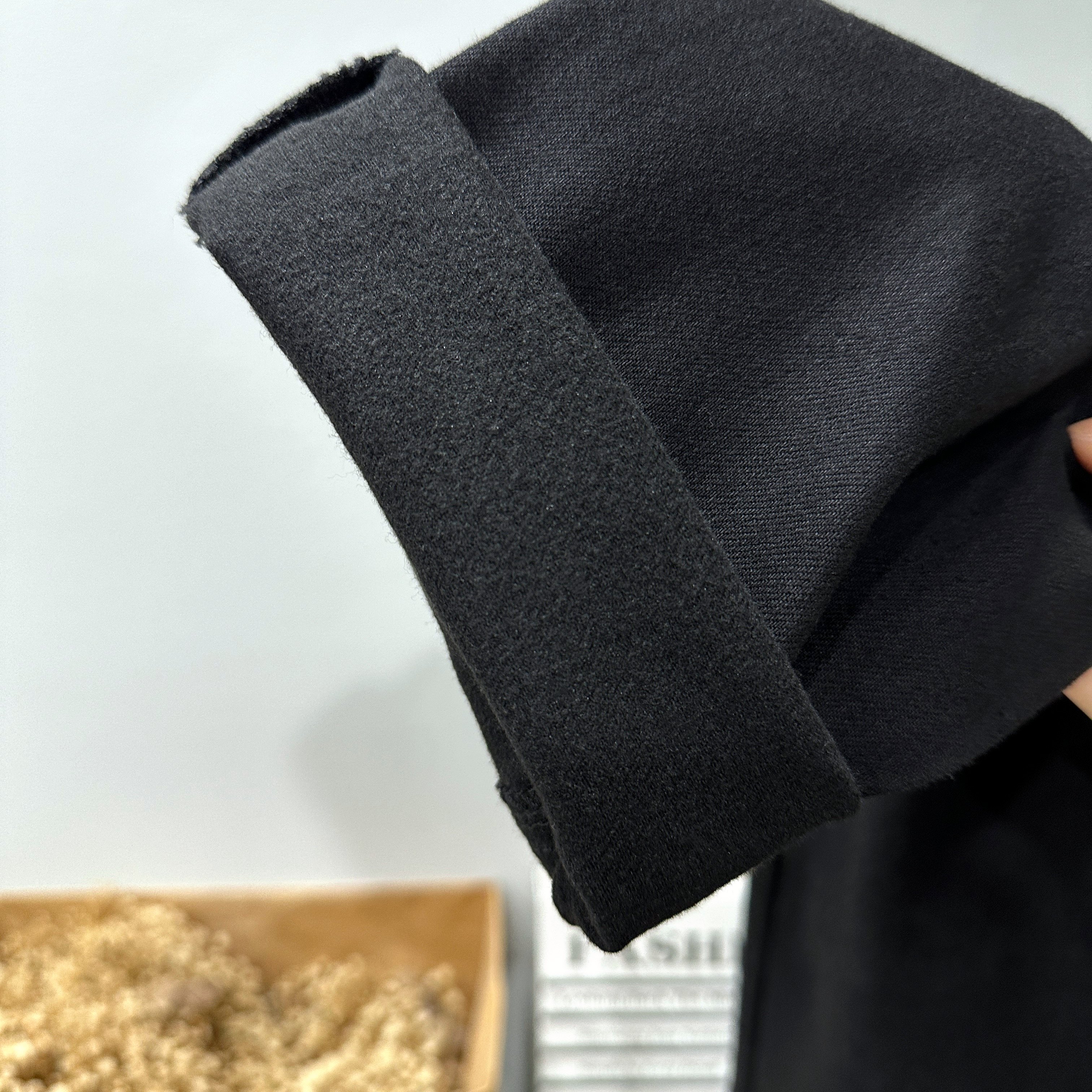 黑色百搭抓毛加厚弹力修身小脚牛仔裤男士秋冬新款潮流长裤九分裤