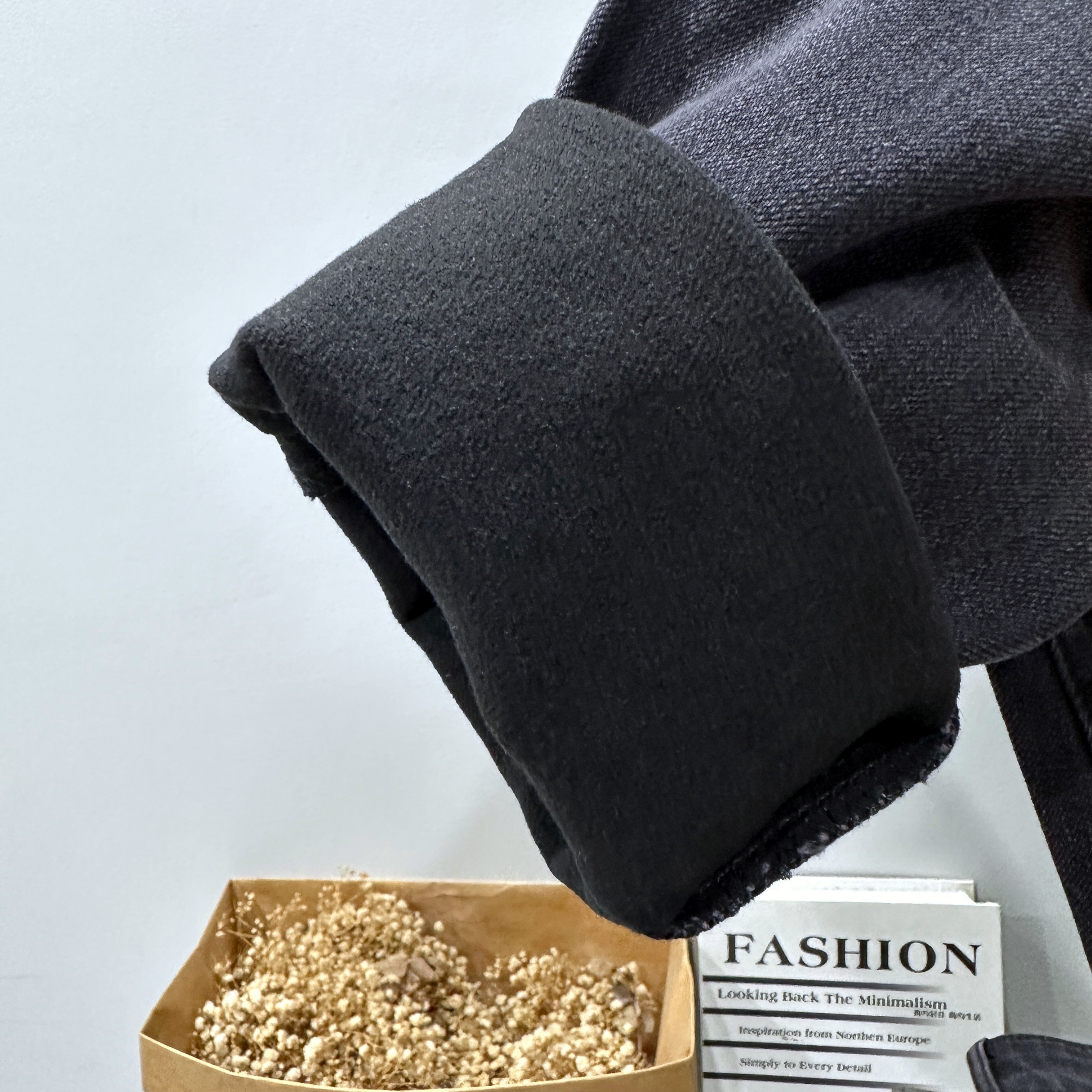 黑灰抓毛加厚保暖弹力修身小脚牛仔裤男士秋冬新款潮流长裤九分裤