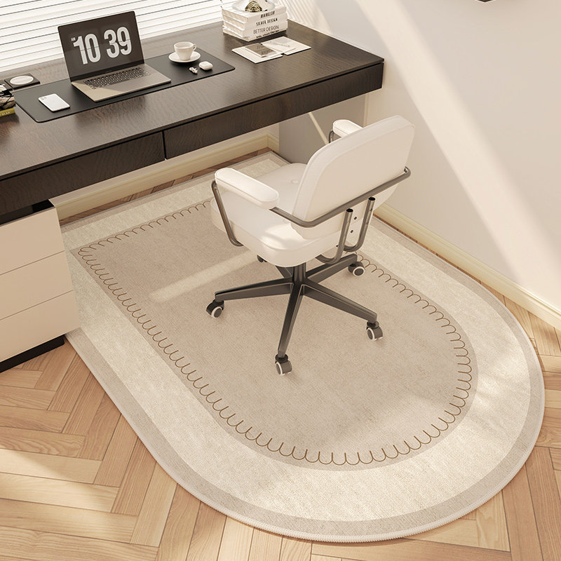 电脑椅子地垫学习桌书房滑轮转椅垫子家用卧室床边梳妆台防滑地毯