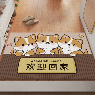 入户门地垫丝圈玄关进门可裁剪耐脏免洗免打理防滑蹭土厚脚垫门垫