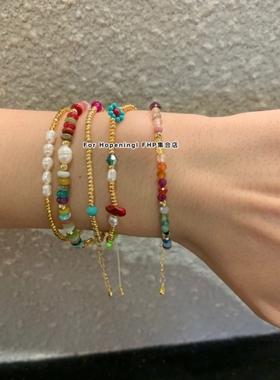 天然石小众设计度假首饰手工串珠