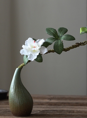 茶桌摆件小花瓶家装高级感迷
