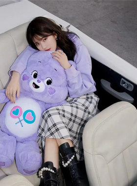 正版carebear彩虹熊公仔网红抱枕