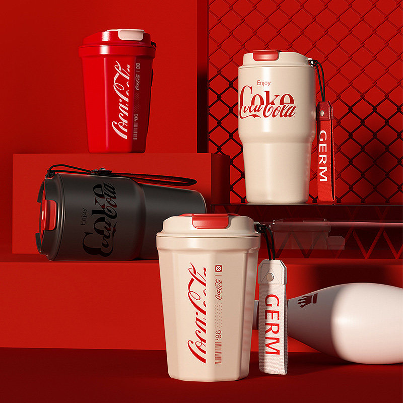 GERM可口可乐联名保温杯水杯咖啡随行杯车载便携网红高颜值男女生