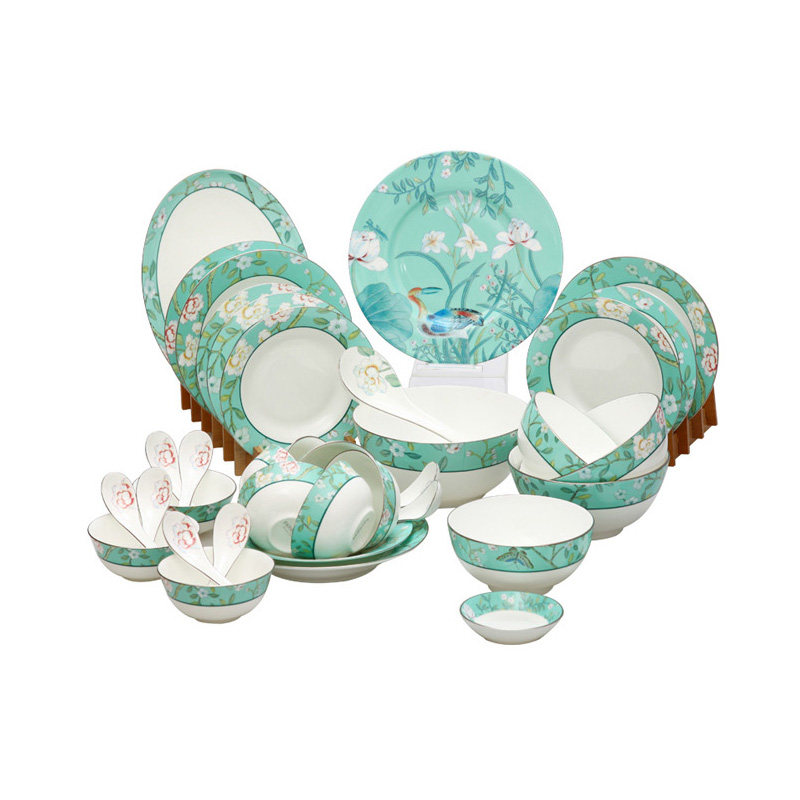 多样屋 骨瓷套装餐具 釉上彩工艺 蔓茶园系列 乔迁送礼