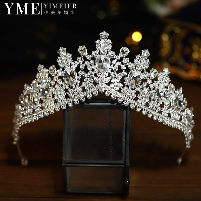 韩式新款水晶皇冠精致发箍王冠