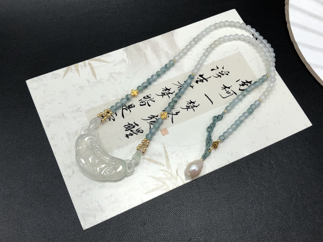 【寄名锁心】高冰满胶翡翠活络环如意平安锁套链