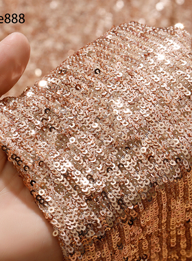 高密度3mm亮片直条布料黑色金色绿色宝蓝色1.2米宽垂感粗线不勾丝