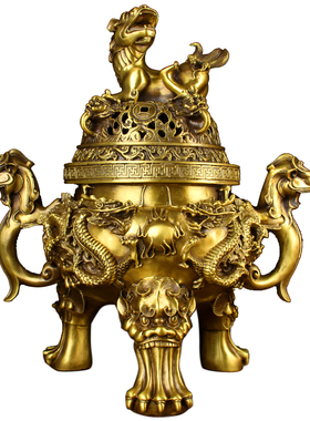 铜天狗炉摆件铜香炉铜熏香炉