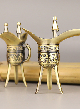 仿古青铜器皿酒具三爵杯