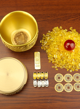 黄铜神兽缸摆件 创意青龙白虎玄武朱雀缸家居办公室摆件