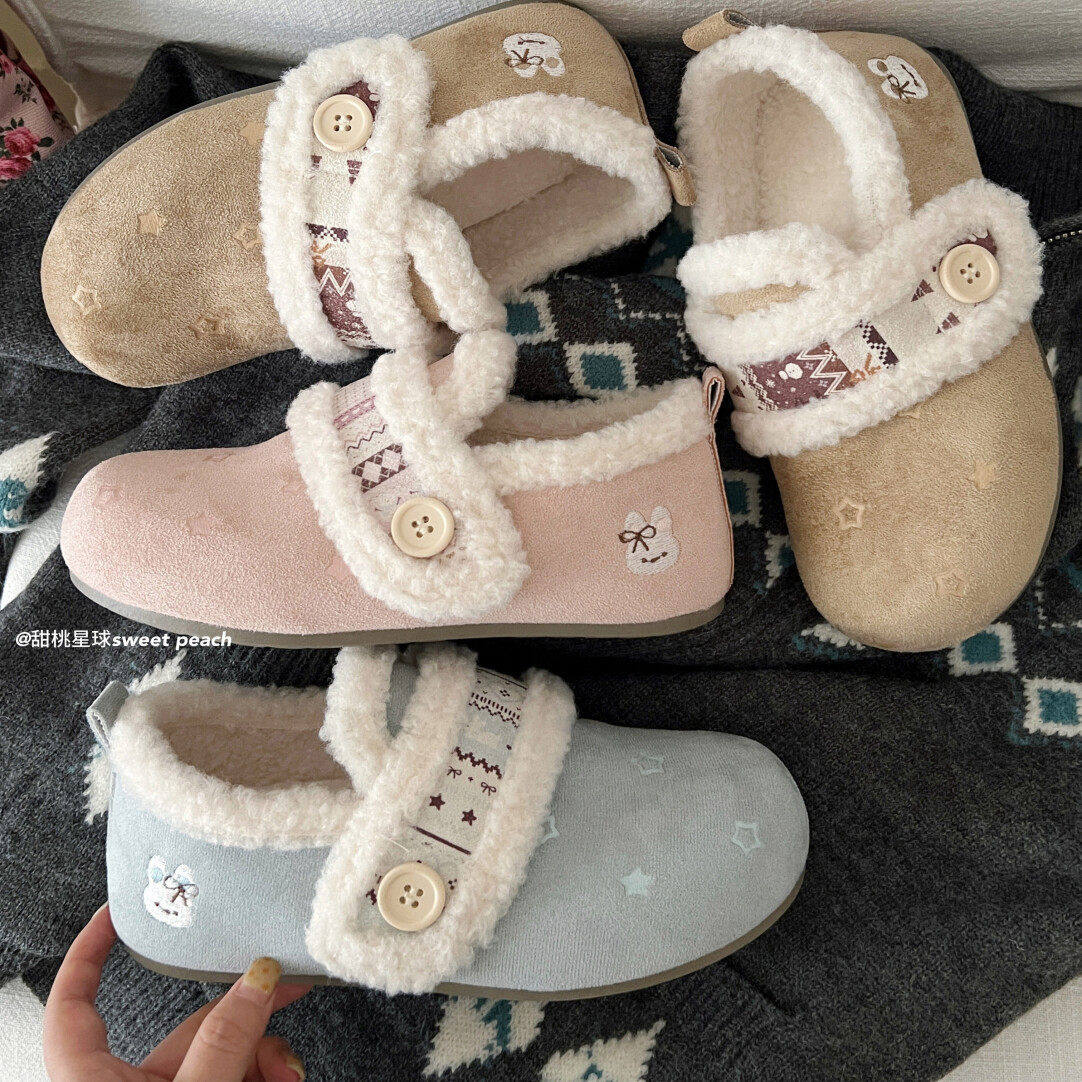 小桃椰椰的店甜桃星球加绒勃肯鞋女冬厚底内全包毛毛雪地棉鞋,女鞋,勃肯鞋/软木鞋,淘宝优惠券,粉丝福利购,淘宝优惠卷