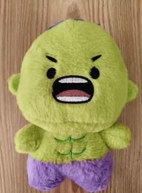 全新毛绒玩具Q版绿巨人绿色大头高24厘米