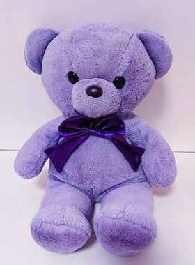 全新毛绒玩具公仔可爱卡通紫色小熊玩偶高44厘米