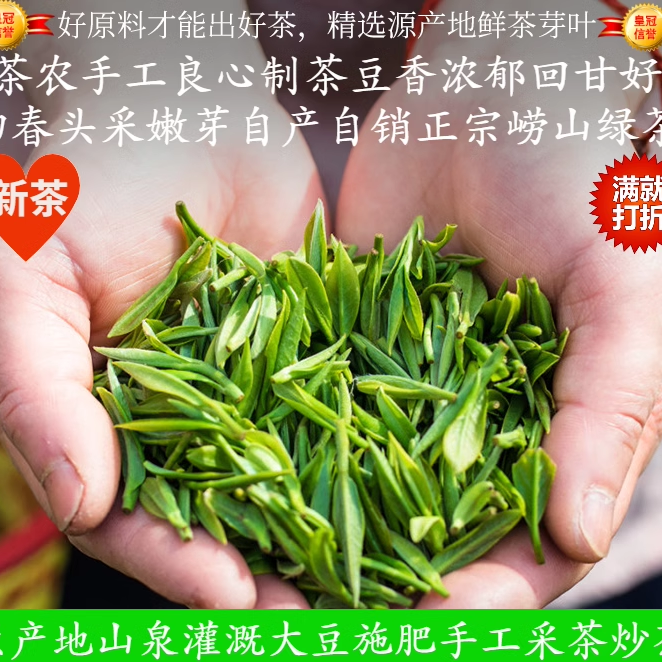 2024正宗青岛崂山绿茶茗苑春新茶明前特级茶农手工茶浓香礼盒500g 茶 特色产区绿茶 原图主图