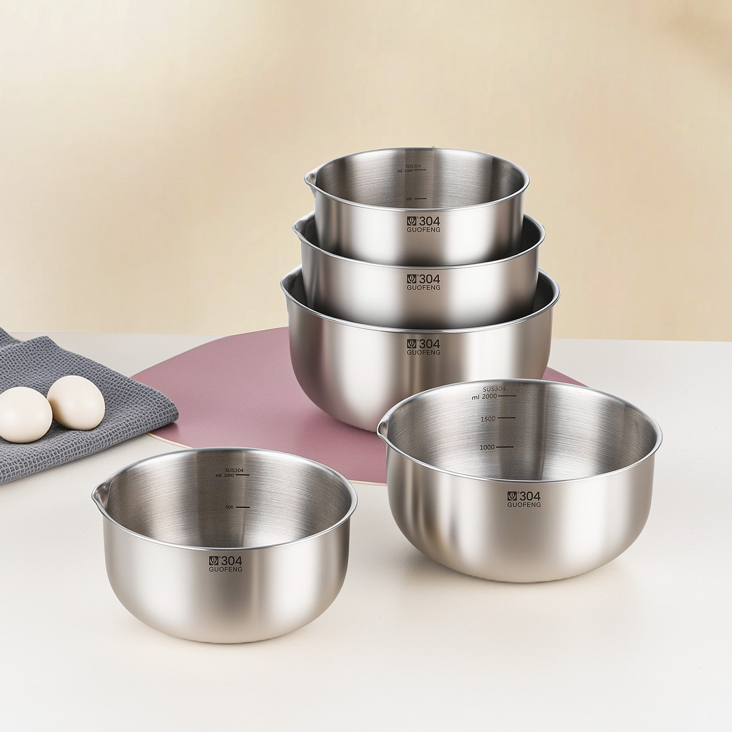 国风304不锈钢盆食用级洗菜盆家用厨房加厚水果盆子洗米盆打蛋盆,餐饮具,洗菜盆/沥水篮/漏水筛,淘宝优惠券,粉丝福利购,淘宝优惠卷