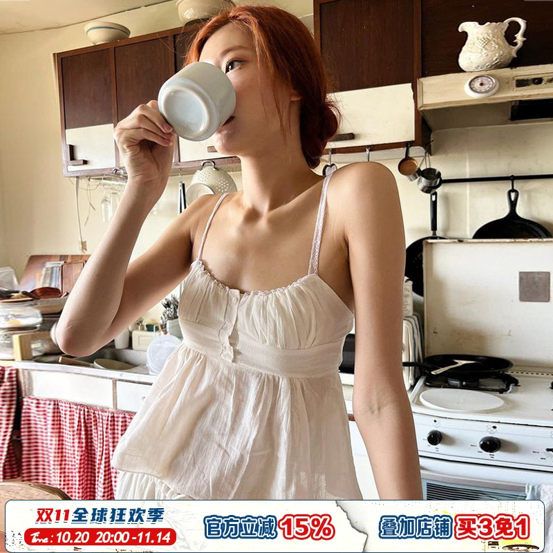 胸型宽松显瘦吊带背心盐系