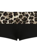 ROCKMORE [Sexy Spice Girl] Retro leopard print patchwork low-waisted shorts, contrasting color waist and head slimming hot pants thumbnail 5