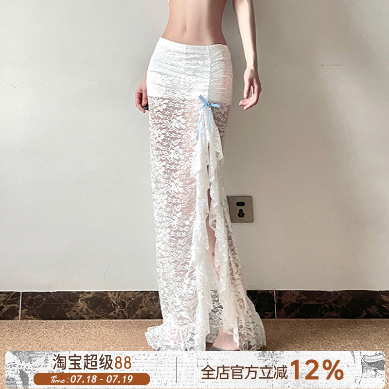 性感纯欲风蕾丝蝴蝶结半身裙
