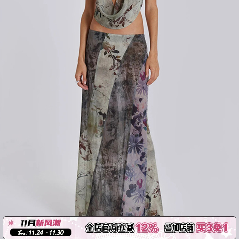 复古辣妹vintage半身裙女