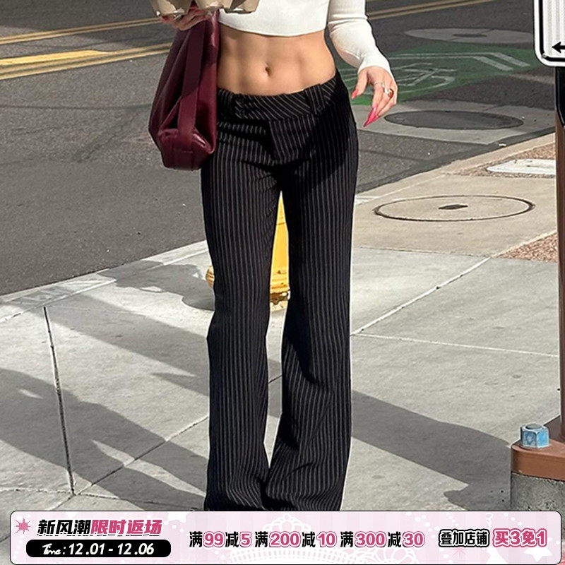 街头复古气质低腰休闲长裤