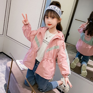 韩版 童装 外套网红春装 洋气女童夹克 时髦2020新款 女大童儿童春秋季