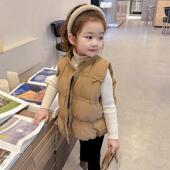 加厚马夹外穿 儿童洋气背心外套女宝宝冬季 女马甲2025新款 秋冬装