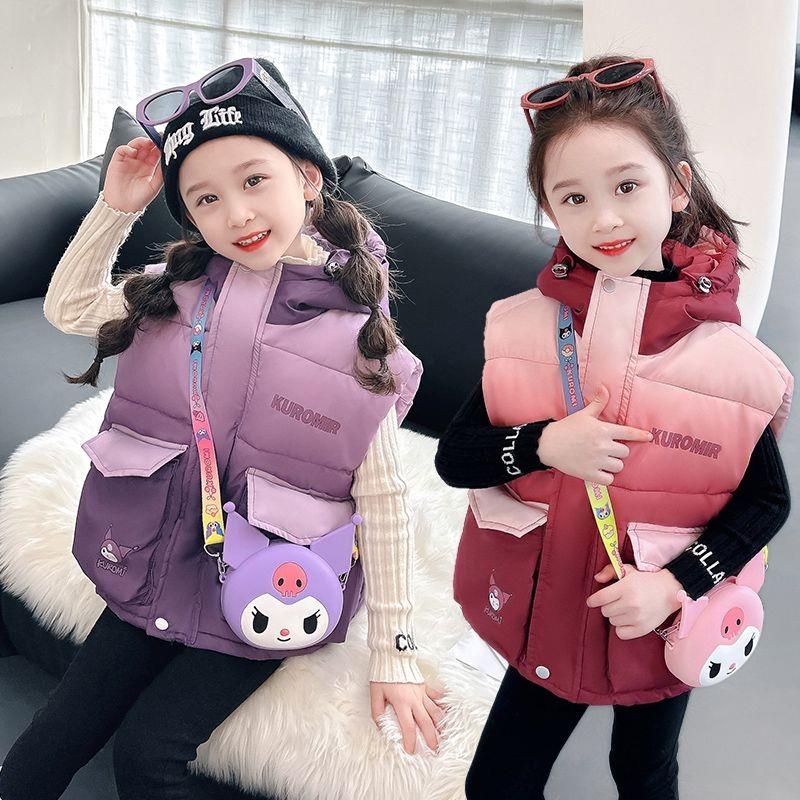 女童加厚冬季保暖夹棉马甲