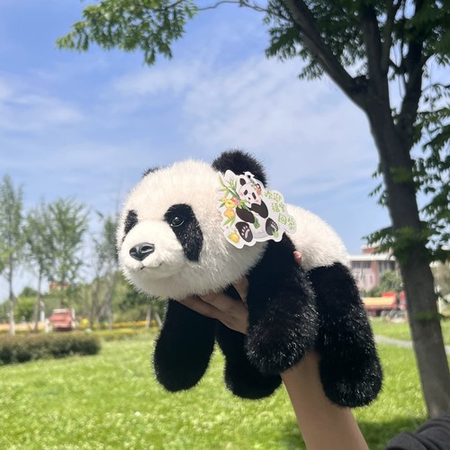 正版成都趴趴熊猫玩偶福宝花花毛绒玩具睡觉抱枕旅旅伴手礼儿童玩
