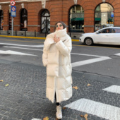 Middletone 充绒500g 宽松百搭超暖可拆卸围巾羽绒服面包服女