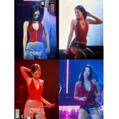 jennie同款 Middletone 芳心猎手 打歌服红色挂脖上衣吊带背心