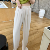 垂感高腰垂坠感 女拖地宽松长裤 Design春秋必入薄款 直筒阔腿裤
