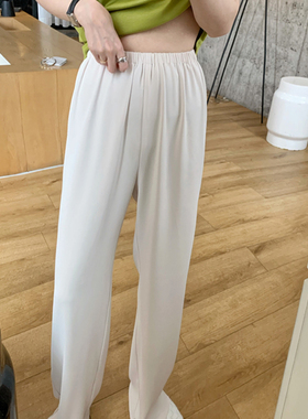 MK Design春秋必入薄款直筒阔腿裤女拖地宽松长裤垂感高腰垂坠感