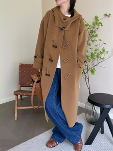 型大衣 30羊绒牛角扣双面手工学院风宽松廓形好版 Design