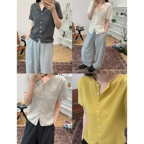 MKDesign 秋季新品 显瘦好搭配羊毛短袖针织开衫