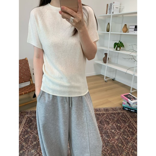 MKDesign 秋季新品 羊毛短袖打底针织