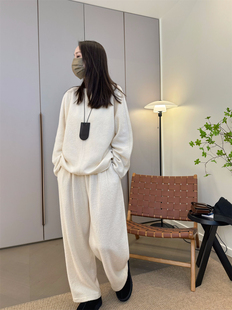 秋冬新品 运动套装 羊毛套装 气质百搭休闲直筒裤 简约款 MKDesign