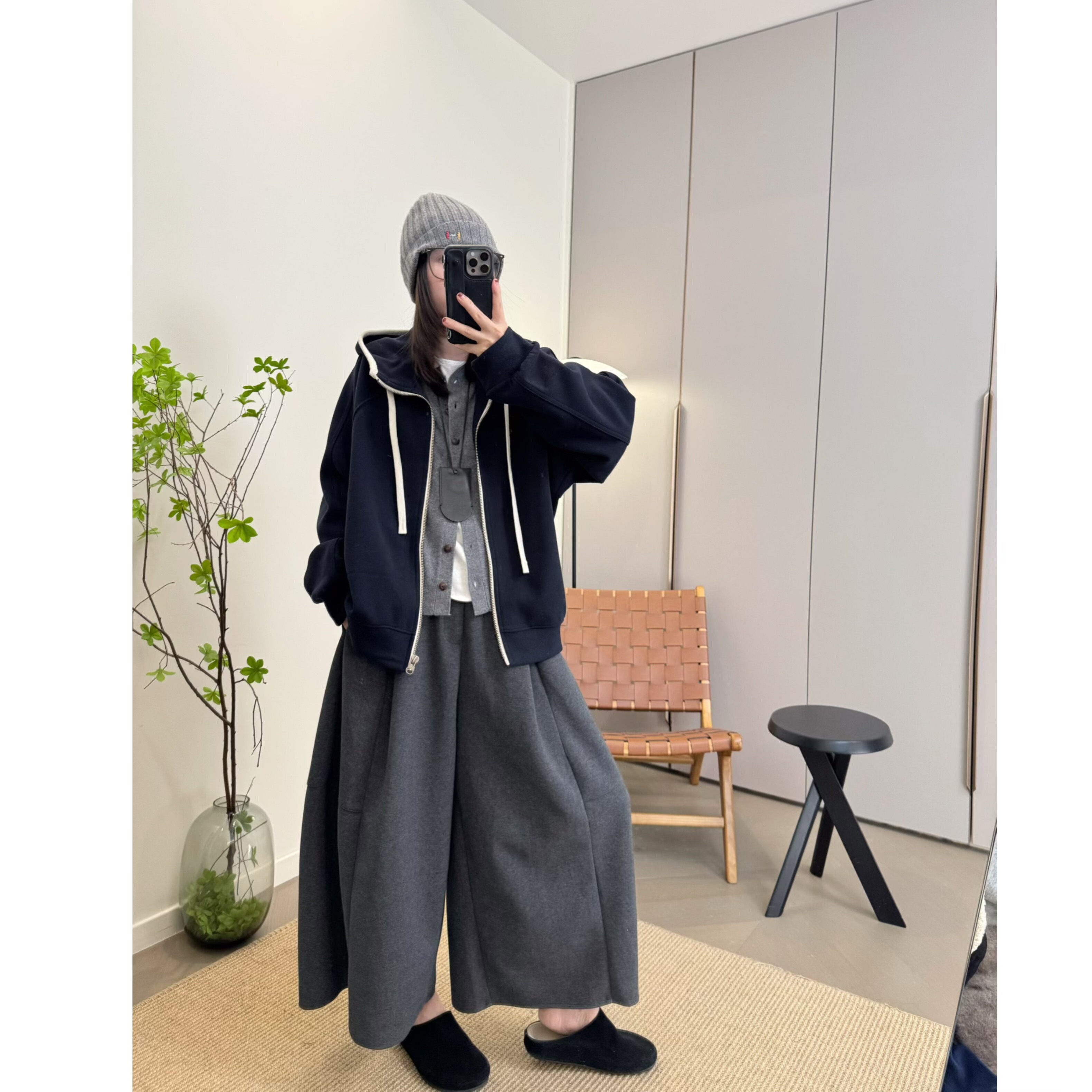 MKDesign 秋冬新品 大阔腿裙裤