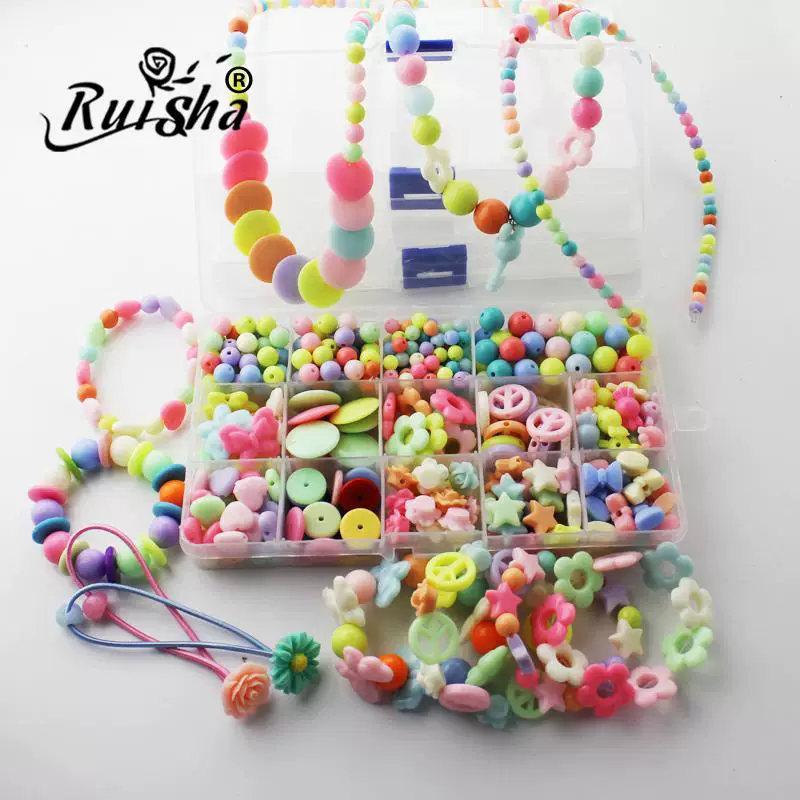 Украшение RuiSha детское бисерное bracelet, умная игрушка, ожерелье ручной работы, аксессуар, бусины, DIY