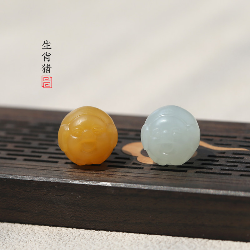 天然和田玉/缅黄 生肖猪圆珠配饰 手链 手串配珠 属兔 羊三合,珠宝/钻石/翡翠,其他,淘宝优惠券,粉丝福利购,淘宝优惠卷