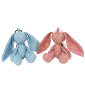 木绵远山MUMZUZU机织素锦系列壮锦 侗锦兔兔吊饰